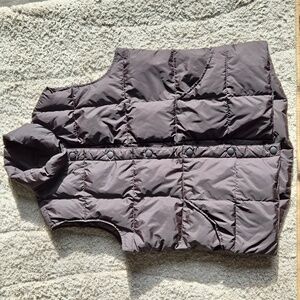 Lands End Down Puffer Vest Women's Size S Brown